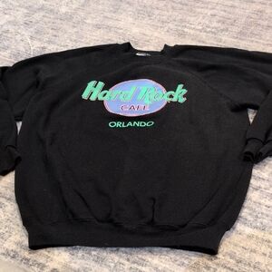 Hanes Black Hard Rock Cafe Sweatshirt